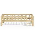 thumbnail image 7 of Sesslife Twin Platform Bed Frame, Solid Wood Toddler Twin Bed with Safety Guardrails and Built In Step for Kids, Montessori Low Profile Bed Frame with Slats, No Box Spring Needed, 400 lbs, Natural, 7 of 7