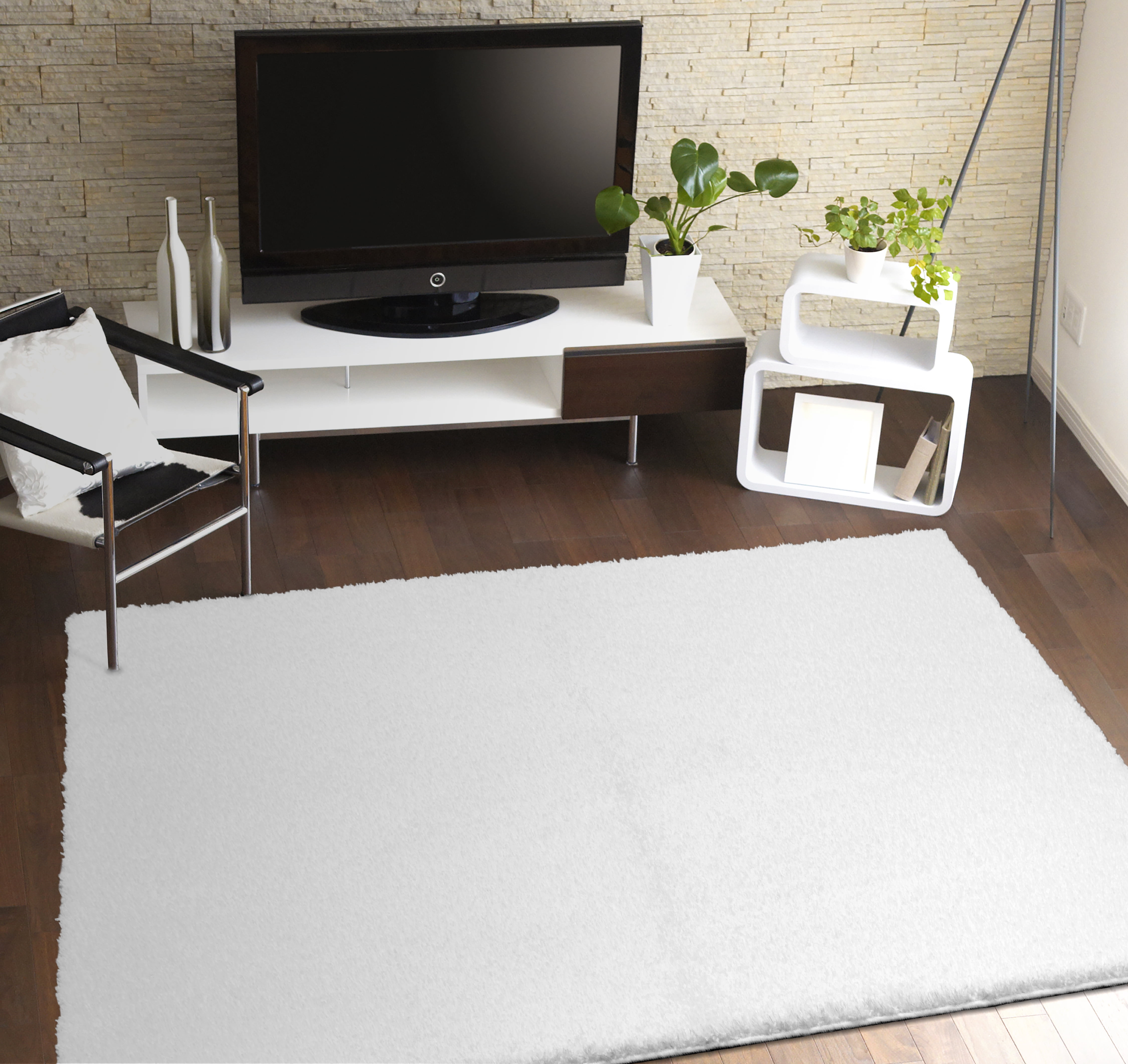 Garland Rug Skyline Shag White Indoor Area Rug, 5' x 7'