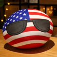thumbnail image 1 of Almohada de peluche de bola de Polandball de 30-40cm, Countryball, Japón, Estados Unidos, Ucrania, Suiza, Alemania, Italia, juguete Kawaii, regalos para niños, 1 of 4