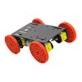 thumbnail image 5 of Módulo de Chasis de Negro con Cadena de Oruga con Ruedas Rojas,Choque Absorbido para Juguete Educativo de Ciencia para Baoblaze Chasis de carro tanque inteligente, 5 of 5