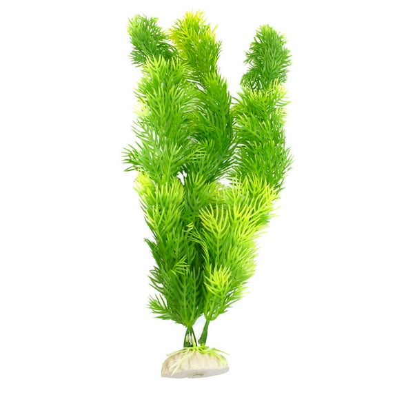 REGALWOVEN Ceramic Green Manmade Plastic Plant Grass Ornament for Fish Bowl