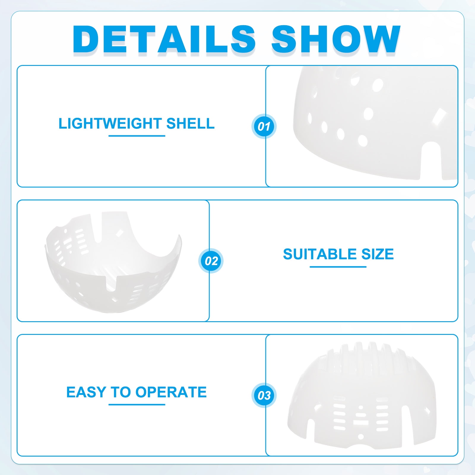 Uxcell 7.48 Inch 5 Pcs Adjustable Helmet Strap Accessory for Hard Hat with Protective Buckle White