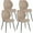 Boucle-Brown, variant on Boucle Dining Chairs Set of 4, Modern Upholstered Kitchen Chair with Contoured Back and Metal Legs for Living Room Bedroom, Apartment, Blue