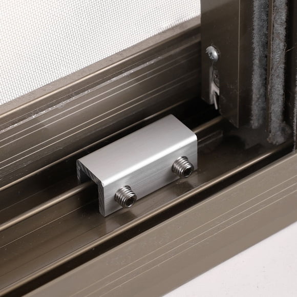 Cerradura de ventana de aleación de aluminio, protección de seguridad para niños, clip de cerradura de acero inoxidable no perforado, cerradura de cadena, tope de puerta corrediza y ventana