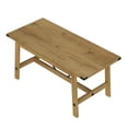 thumbnail image 2 of Modern Wood Kitchen Table for Dining Room, Rectangular Dining Table for 4-6 Person, Pine Wood Brown Finish, 2 of 6