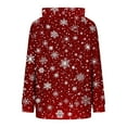 thumbnail image 5 of Hoodies for Women Christmas Pullover Sweatshirts Casual Long Sleeve Drawstring Hooded Tops with Pocket Holiday Cozy Fall Tunic Top, 5 of 6