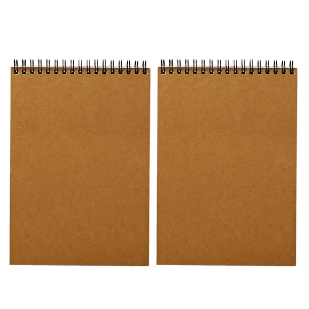 2pcs bobina blocsepads espiral a5 cuaderno diario diario cuaderno de dibujo almohadilla