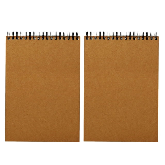 Miangastore 2pcs Coil Notepads Spiral A4 Notebook Diary Journal Notebooks Drawing Pad