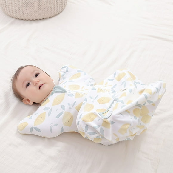 Jinsinto Cotton Baby Swaddle Transition Sleep Bag with Arms Up Baby Wearable Blanket with Zipper Lightweight Sleep Sack for Newborn Infant 3-6Months