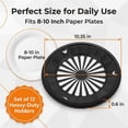 thumbnail image 2 of 12 Pack Paper Plate Holders, Dinner Plate Sleeves, NOGIS 10.4 Inch Plastic Paper Plate Holders Reusable Black Heavy Duty supports for Picnic Party Dinner (Black), 2 of 7