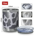 thumbnail image 3 of 12oz Tumblers White and Black Of Leopard Print Vacuum Insulated Stainless Steel Travel Tumbler Cups Mug with Lid and Straw for Beer,Coffee,Beverages with Cleaning Brush for Cold & Hot Drinks, 3 of 5