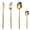 Gold, variant on Eqslft Blue Handle Flatware Gold Silverware Set 304 Stainless Steel Flatware Cutlery Set,4-Piece Adaline Royal Modern Satin Finish, Birthday Wedding Gift