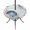 grey, variant on Round Outdoor Tablecloth with Umbrella Hole and Zipper, Navy Blue Shell Coastal Tablecloth with Elastic Waterproof, Starfish Coral Summer Ocean Nautical Patio Table Covers for 55" - 60" Pool Tables
