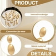 thumbnail image 7 of DESIGNICE Statement Earrings for Women,Alloy Plating Geometric Teardrop Chunky Earrings,Gold Earrings for Women for Women Fashion Jewelry Gift,Style5, 7 of 7