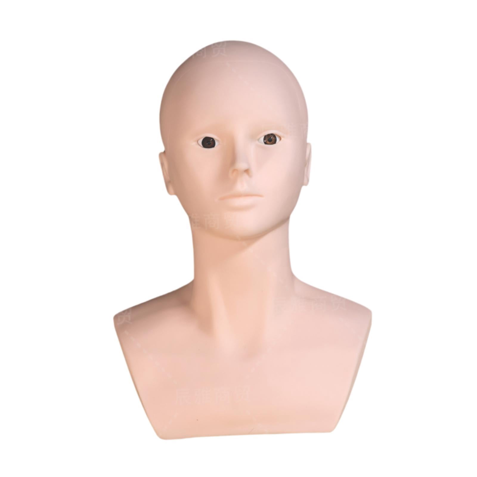 EHJRE Mannequin Bald Head,Wig Stand,Sturdy,Makeup Training Head,Professional,Lightweight Display Wig Display Head Manikin Head , without Holder
