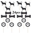 thumbnail image 2 of 24PCS Cake Topper Decorative Dog Bone Paw Cake Pick Cupcake Topper for Birthday, 2 of 10