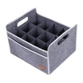 thumbnail image 2 of Portabotellas de vino, cesta para botellas de vino para vacaciones, regalo de vino de Navidad, caja de almacenamiento plegable para 12 botellas para, 2 of 9