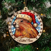 Customized Prairie Dog Stained Glass Sun Catcher, Prairie Dog Ornament, Prairie Dog Christmas Keepsake, Prairie Dog Christmas Hanging Decor. vccHSJ (Prairie Dog 9)