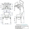 thumbnail image 6 of Platinum Health DIGNITY Ultra Premium Padded BARIATRIC Extra Large Commode Shower Chair 600lb Capacity, 6 of 6