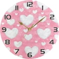 thumbnail image 5 of 10 Inch Valentine's Day Heart Wall Clock, Silent Non Ticking Battery Operated Round Clock for Kitchen Office School Home Decorative, 5 of 7