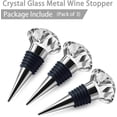 thumbnail image 4 of JETKONG 3 Pcs Wine Stoppers Crystal Wine and Beverage Bottle Stopper Diamond Decorative Wine Bottle Stopper (Crystal) Crystal x, 4 of 7