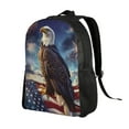 thumbnail image 2 of Gaeub Night Sky Bald Eagle Print Unisex Backpacks, College Bookbag,Daypack with Padded 15" Laptop Sleeve,for School, Work, and Travel, 2 of 8
