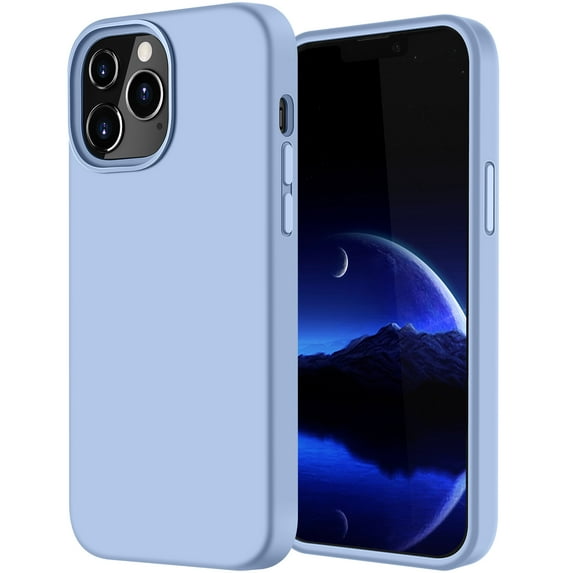 MCUCA iPhone 12 Case / iPhone 12 Pro Case, Silicone Full Body Protection Ultra Slim Soft Touch Microfiber Lining Shockproof Phone Case, 6.1 inch (Sky Blue)