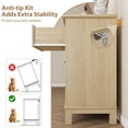 thumbnail image 6 of 6 Dresser for Bedroom, 47 in Wide Drawer Dresser with Storage Freestanding, Wooden Closet Storage Chest for Living Room, Bedroom, Entryway, Natural Oak, 6 of 7