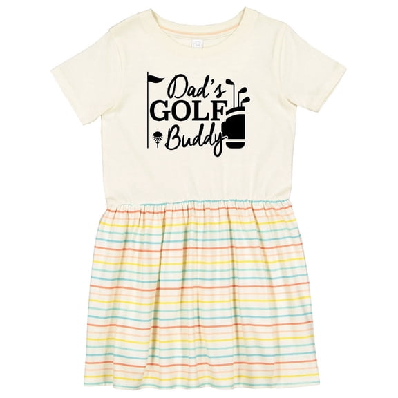 Inktastic Dad's Golf Buddy Girls Toddler Dress