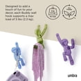 thumbnail image 5 of Umbra Buddy Wall Hooks – Decorative Wall Mounted Hooks Set of 3, Assorted Gem Colors, 5 of 6