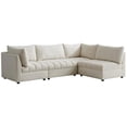 thumbnail image 2 of Meridian Furniture Jacob Cream Velvet Modular Sectional, 2 of 13