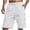 White, variant on yocbz Dress Shorts For Men Men's Solid Color Loose Beach Shorts Button Decoration Drawstring Casual Shorts Black,M