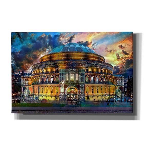 Epic Graffiti 'London England Royal Albert Hall' by Pedro Gavidia, Canvas Wall Art, 60"x40"