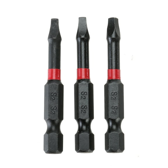 Hyper Tough 3-Piece 2-Inch Square Impact Rated Driving Bits Set