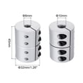 thumbnail image 2 of Uxcell Shaft Coupling 8 to 10mm(ID) 45mm(L) Aluminum Alloy Shaft Coupler Connector Rigid Joint Motor Accessories, 2 of 6