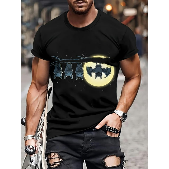 Men's 3D Printed Fashion T-Shirt - Casual, Machine Washable, Round Neck - Perfect for Summer Tee For Adult, Men, Women, Teen, Teenager, Adolescent, Youth