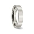 thumbnail image 3 of Bague Alliance pour Homme en Acier Inoxydable Biseauté 5 mm, Plate et Polie, 3 of 6