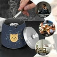thumbnail image 4 of Yayeee Ashtray with Lid for Cigarette Smokeless Stainless Steel Home Ash Holder, Orange Cat Planet, 4 of 7