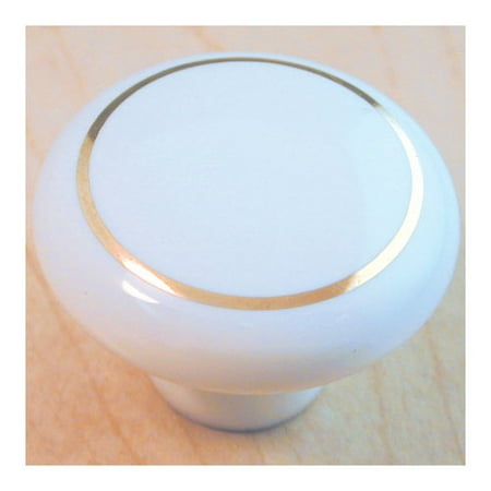 Ultra Hardware 41425 1-1/4" White Traditions Ceramic Knob
