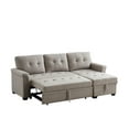 thumbnail image 2 of Destiny Light Gray Fabric Reversible Sleeper Sectional Sofa with Storage Chaise, 2 of 4