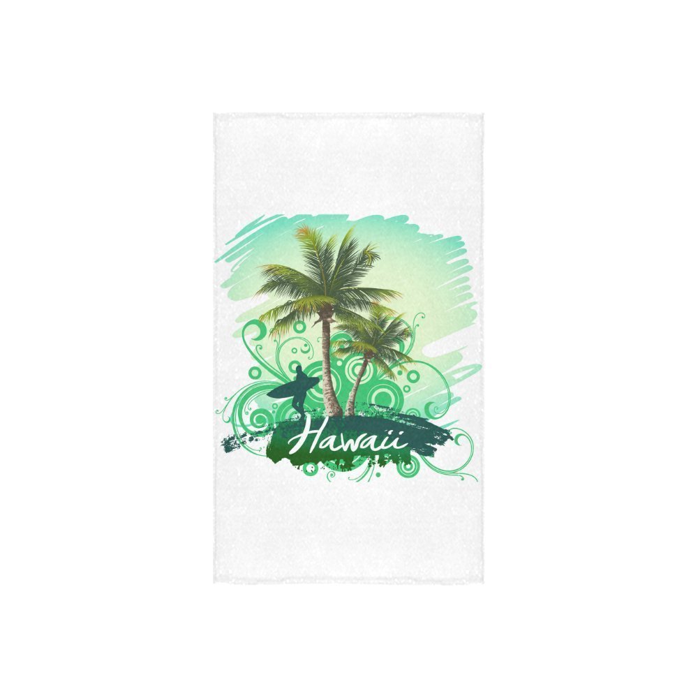 ZKGK Palm Tree Hand Towel Hawaii Bath Towels 16"X28" For Home, Outdoor