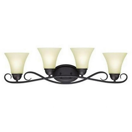 

Westinghouse Dunmore 4 Light Wall Fixture Oil Rubbed Bronze Finish Frosted Glass