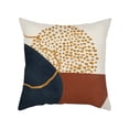 thumbnail image 4 of Fundas de almohada con diseño geométrico, elegante decoración moderna de mediados de siglo, juego de 4, tacto cómodo y cálido, perfectas para sofá, mezcla de lino de 45 x 45 cm, 4 of 5