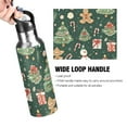 thumbnail image 4 of Yayeee 33oz Insulated Water Bottle Double Wall Stainless Steel with Flip Straw Lid, Green Christmas Trees, 4 of 7