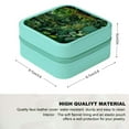 thumbnail image 2 of Autua Trees Plants Flexible Storage Jewelry Box for Necklaces, Rings, Earrings - Compact Size Travel Case with Multiple Compartments and Zipper Closure Green, 2 of 5