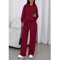 thumbnail image 2 of Conjunto deportivo de 2 piezas para mujer PRETTYGARDEN, sudadera con capucha y pantalón ancho, talla M, 2 of 8