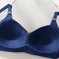 thumbnail image 4 of Ashirexll Bras for Women No Underwire, Comfortable Bras for Women, Plus Size Solid Color Adjustable Spaghetti Strap Wireless Bra Dark Blue XXL, 4 of 7