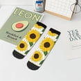 thumbnail image 5 of Salouo Sunflowers Pattern Unisex Middle Tube Socks,Middle-Finger Knee High Socks Over The Calf Tube Stocking Crew Stockings for Women and Men Tube Socks, 5 of 8