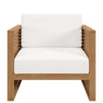thumbnail image 6 of Modway Carlsbad 3-Piece Teak Wood Outdoor Patio Set in Natural and White, 6 of 6
