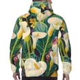 thumbnail image 7 of Naloa Tropical Floral Jungle Men's Casual Hooded Collar Drawstring Hoodies Pullover Sweatshirts Casual Long Sleeve Shirts-4X-Large, 7 of 7